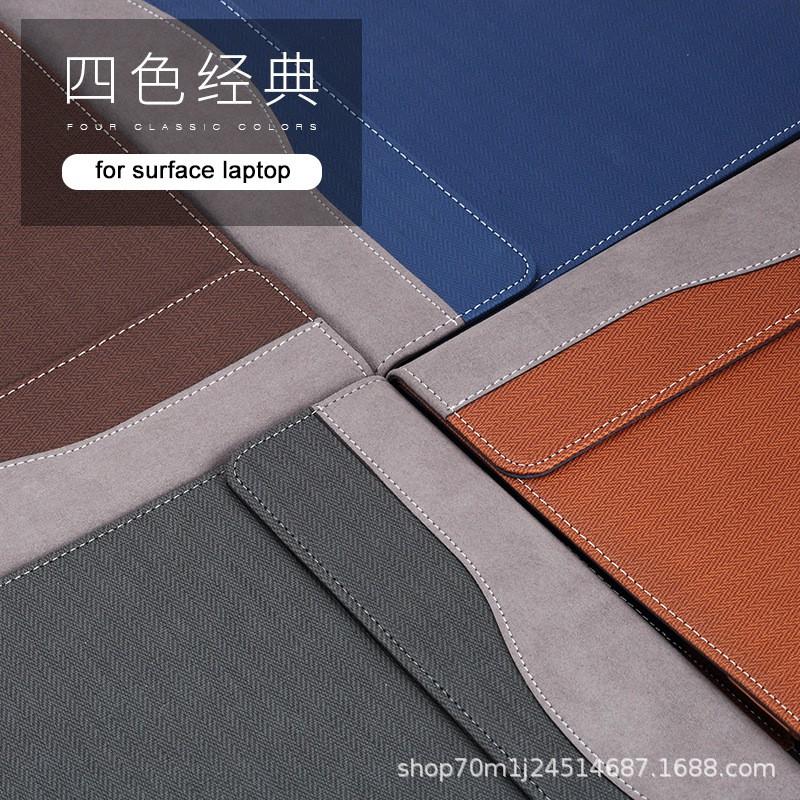 Premium Leather-Style Laptop Sleeve Surface 5 4 13.5 Inch Full Protection Case Business Style