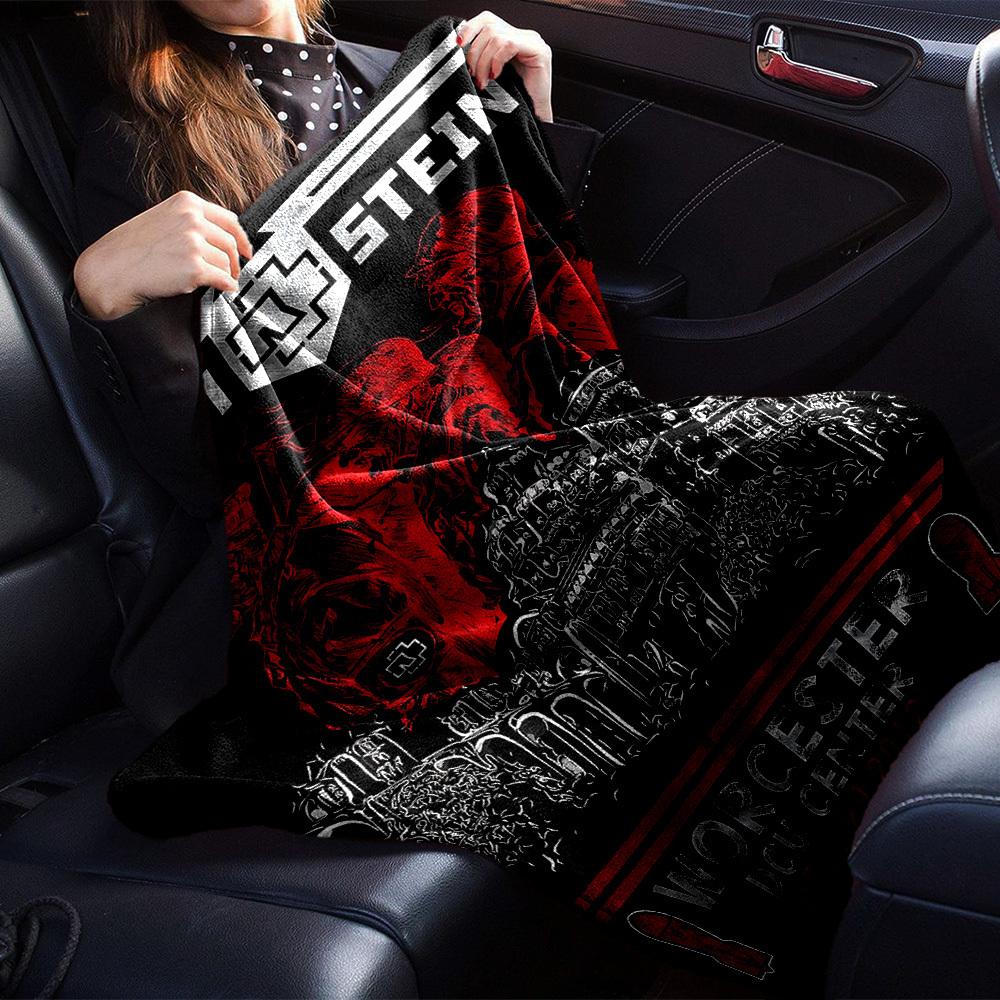 1ks RAMMSTEIN WORCESTER Měkká flanelová přikrývka pro všechna roční období pro domácnost, kancelář, venkovní použitíOdolný komfort Měkká teplá přikrývka pro domov