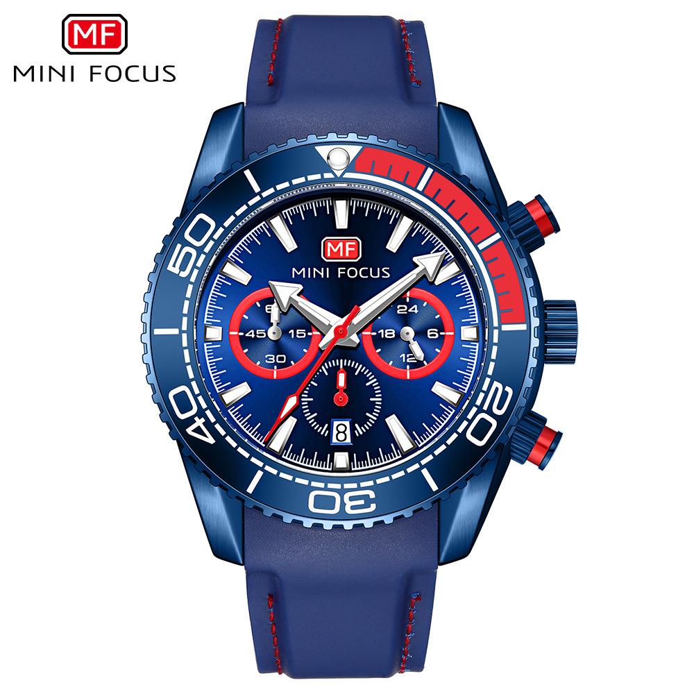 Mini Focus Watch Fashion Sports Men'S Watch Waterproof Ratchet Ring Multi-Function Luminous Men'S Watch 0426G