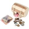 1Pc Wooden Money Box Piggy Bank Money Box Savings Wine Barrel Wood Piggy Bank