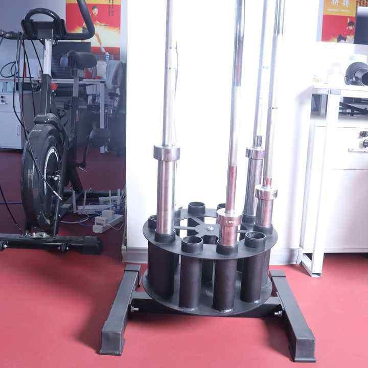 Barbell Holder Storage & Organization for Home Commercial & Garage Gyms Holds 10 Bars Curl Bars Hex Bars Tricep Bars