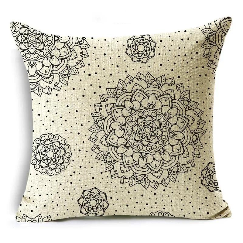 Mandela Style Retro Ethnic Style Pillowcase Sofa Living Room Decoration Cushion Cover 40*40cm/45*45cm/50*50cm