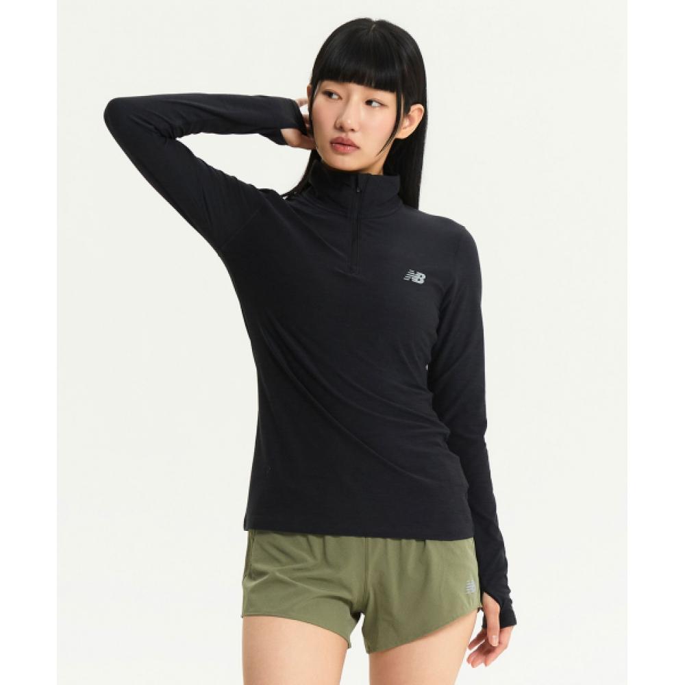 New Balance Nbnde4p012 Women Training Half Zip Up  Black 