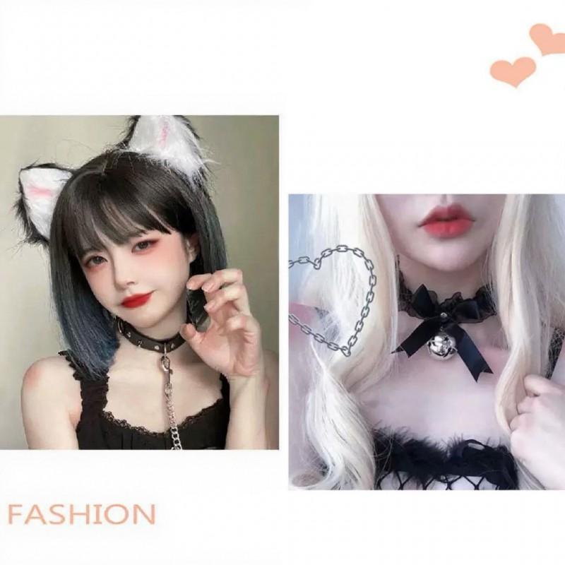 Handmade Cat Ear Hair Clip Set Cute Furry Animal Ears Headband Cosplay Anime Kawaii Style Women Men Unisex Accessory