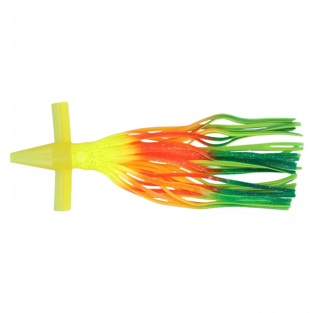 Soft Sea Head Teaser Bait Trolling Lure Double Skirted Double Skirted
