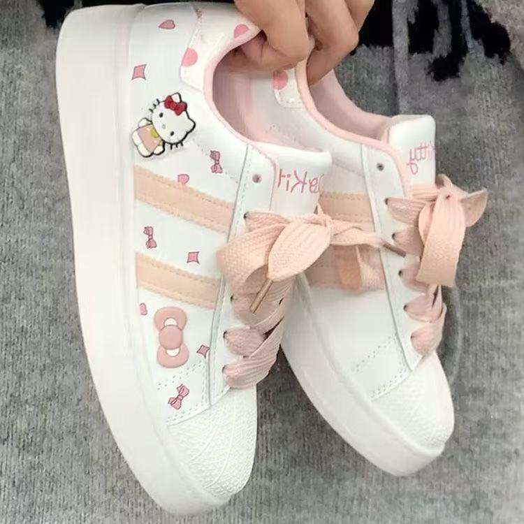 Niche Original Kt Cat Thick Baseplate Shoes Women Ins Tide 2025 Summer New Student Sports Leisure Little White Shoes