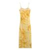 2025 Frühling/Sommer Damen Seiden-Mesh Print Trägerkleid - Slim, Sexy & Elegant