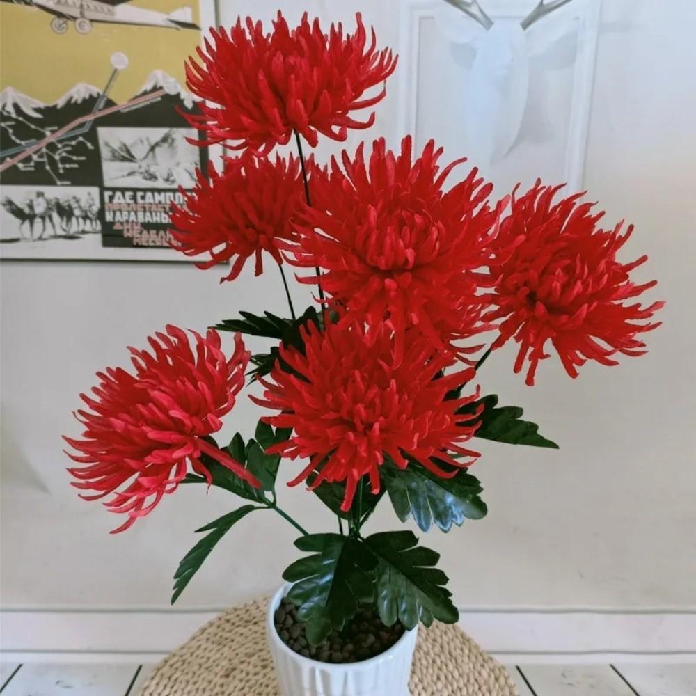 DIY Flower Chrysanthemum Bouquet Silk Fake Flowers High Quality Simulation Flowers Home Decoration