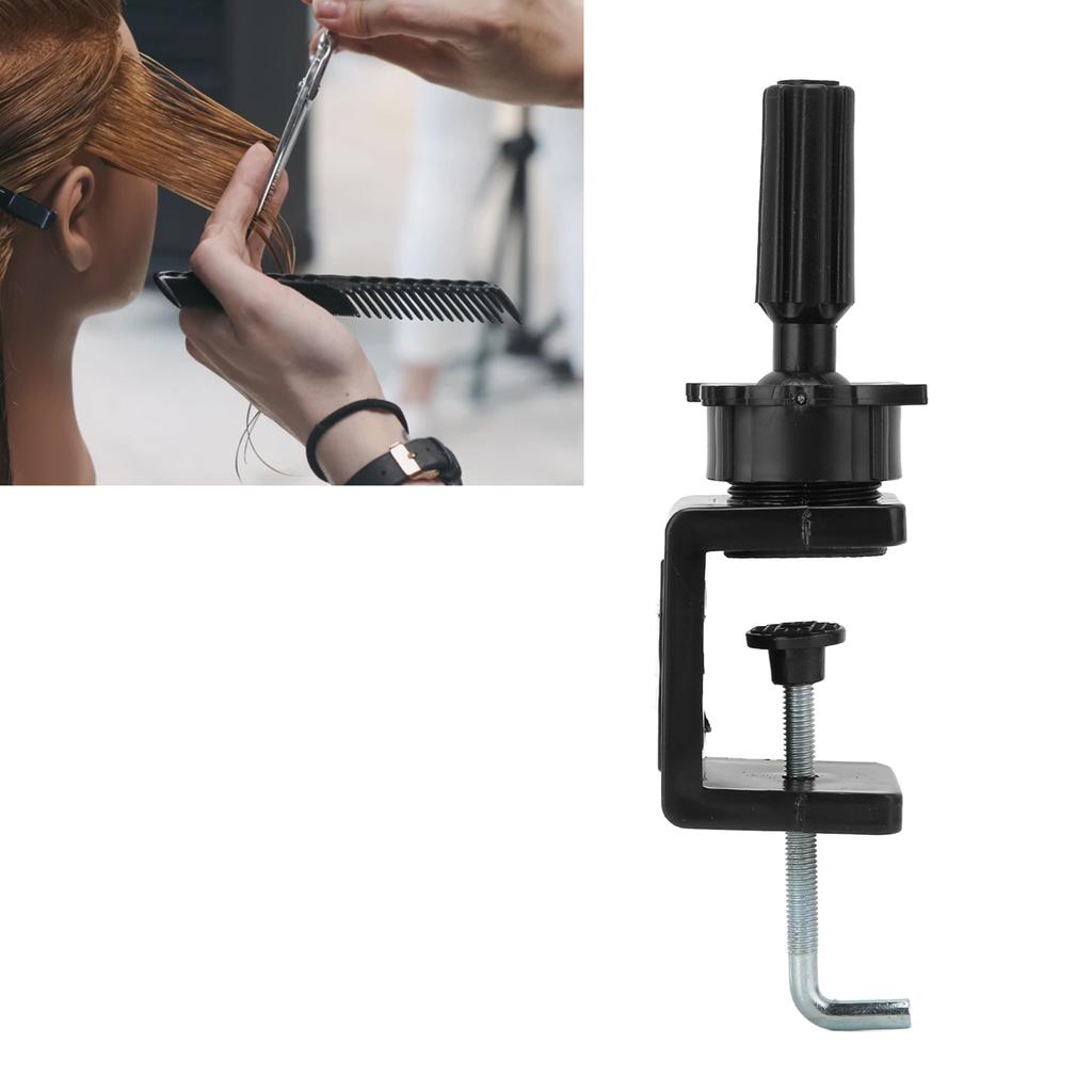 Wig Mannequin Head Stand Adjustable Portable Safety Black for Students Barber Shops Beauty Salons
