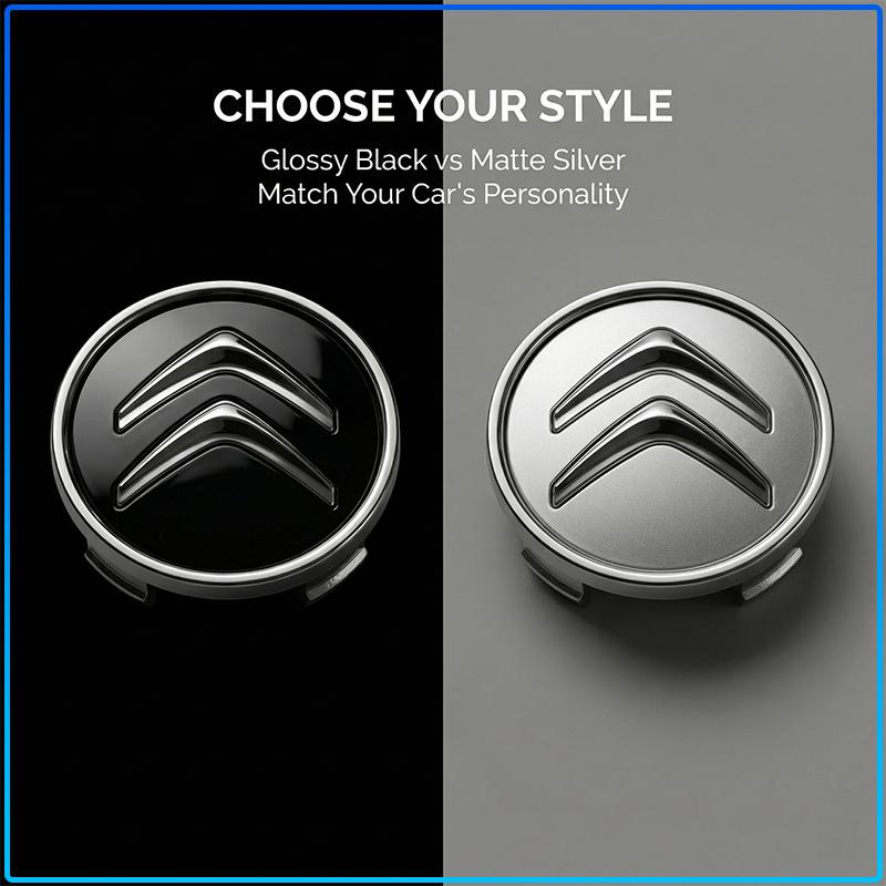 4Pcs 60MM Anti-Rust Rim Emblem Decals Scratch-Proof Car Wheel Center Cover For Citroen C1 C2 C3 C4 C5 C6 C8 C4L DS3 DS4 DS5LS DS6 Accessories