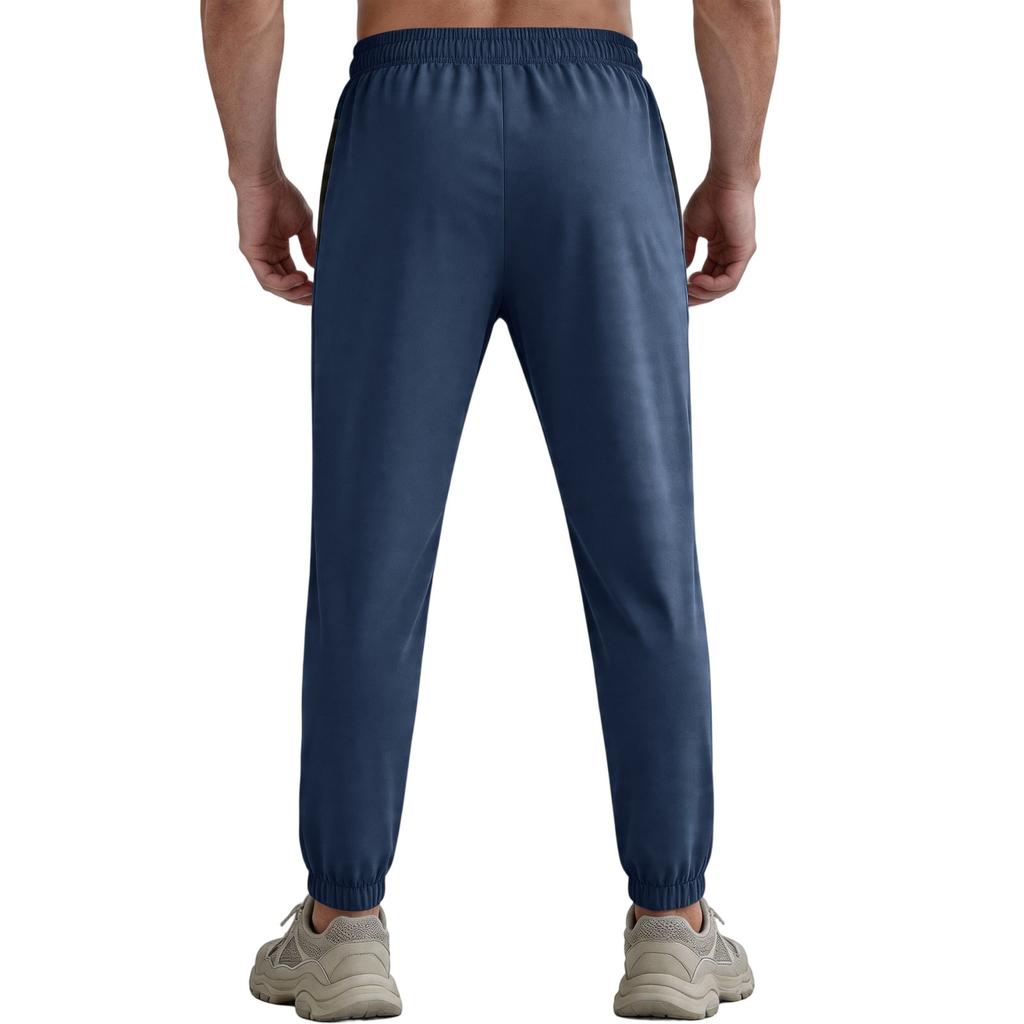 Men's Casual Pants - Men's Model With Zipped Pockets, Elastic Waist, Lightweight And Breathable Sports Pants