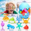 Colorful Sea-Themed Suction Cup Bath Toys Set for Kids