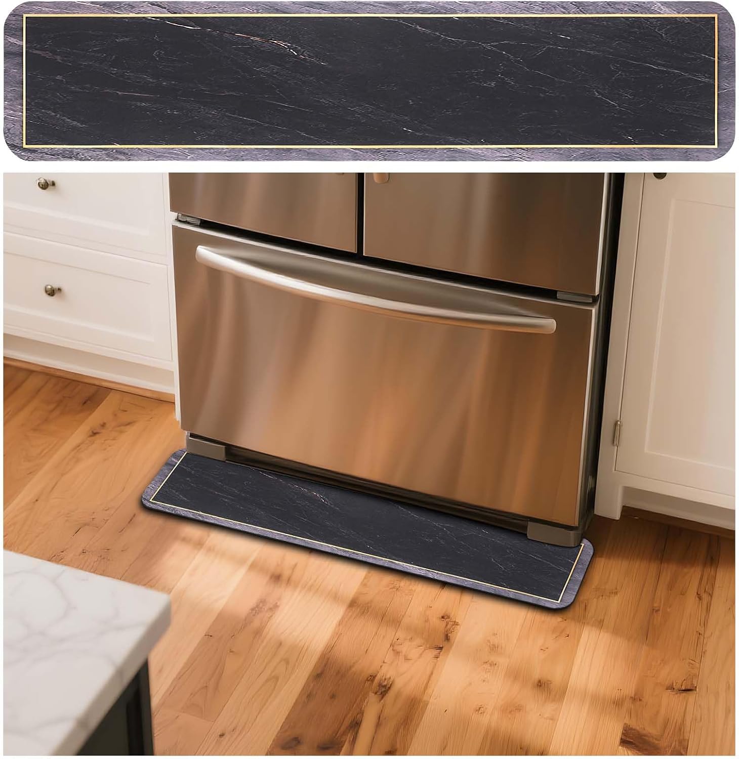 

Килимок під холодильник Lconvicely, підлоговий, з 3,8 мм абсорбуючої діатомової глини, не- холодний сірий колір