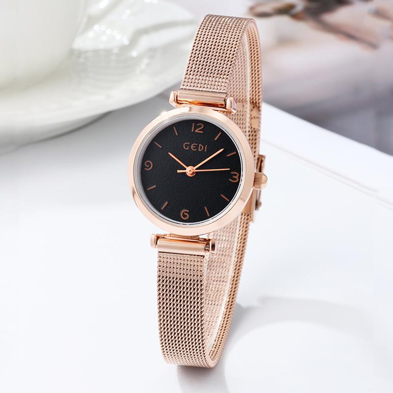 Simple Stainless Steel Mesh Belt Women S Fashion Casual Student Waterproof Quartz Watch Steel Belt