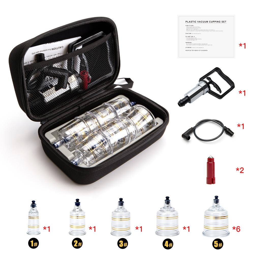 Professional Vacuum Cupping Cup Body Massager Suction Cups Set Back Massage Relaxed Detox Anti Cellulite Therapy Healthy