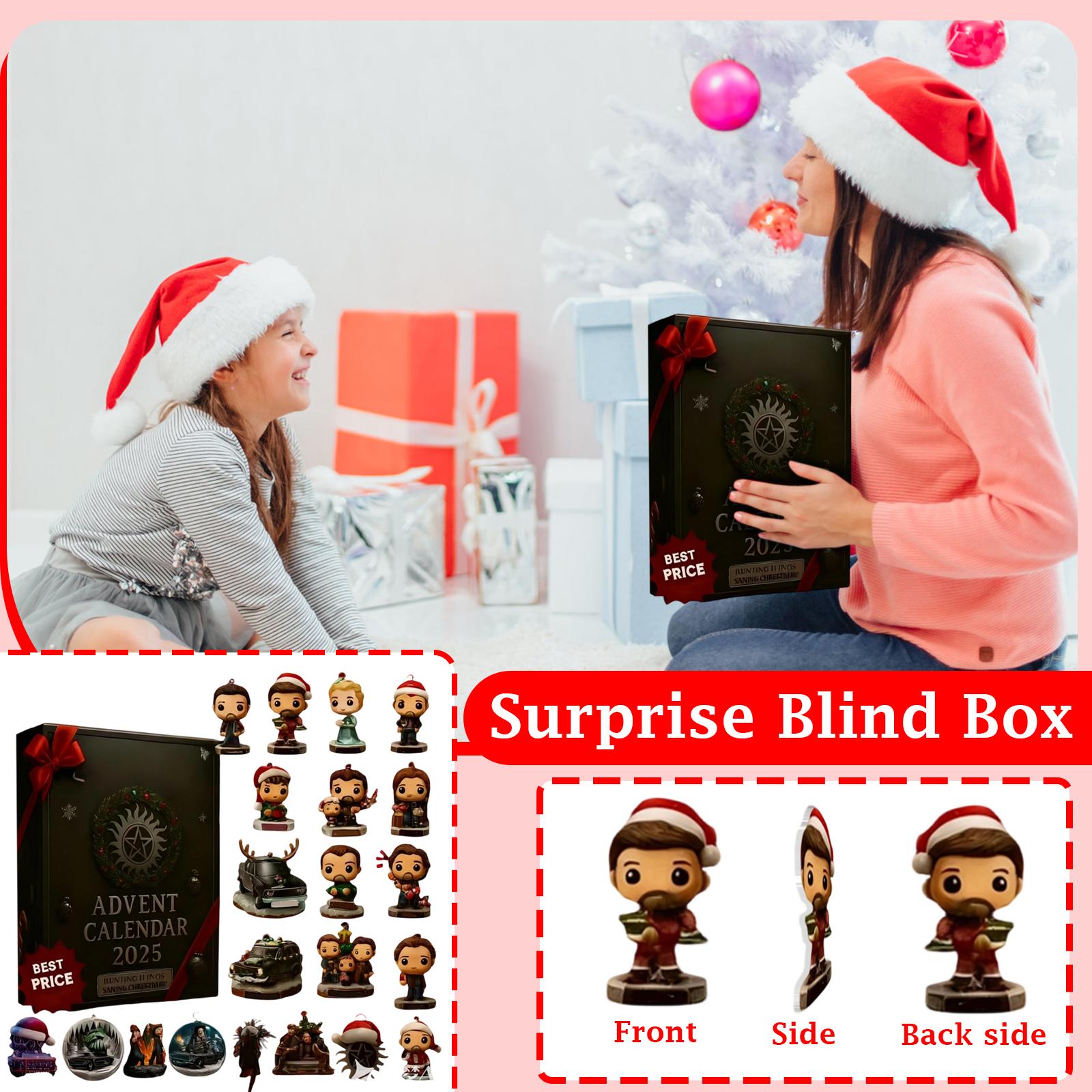 

2D Plane Box 24 Double-sided Printing Pendant Countdown Calendar 24-day Christmas Advent Calendar Acrylic Plane Pendant Blindbox One Size