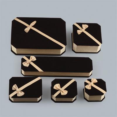Flip-top Jewelry Gift Box Display Necklace Ring Bracelet Velvet Empty Box Set for Jewelry Organization Holiday Gift Packaging
