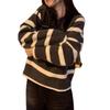 Korean Style Women's Hooded Sweater: Loose, Lazy, Soft Striped Knitwear - Academic, Fashionable Outerwear for Autumn & Winter