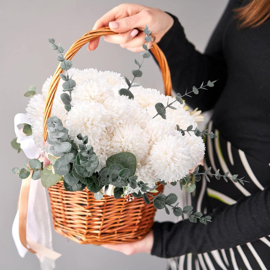 6/12ks Umělé Květiny Hedvábná Hortenzie Pompon Domácí Dekorace Scrapbook Svatba Festival Věnec Nevěstský Doplněk Výprodej DIY Krabička