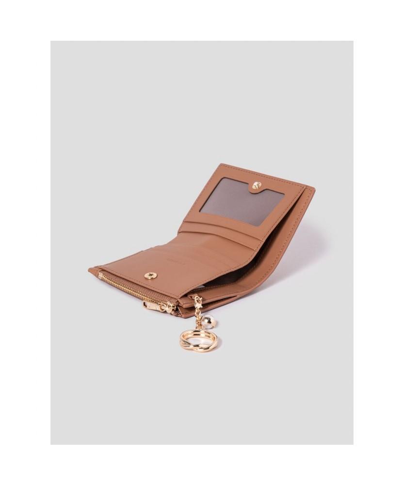 Beanpole Accessory Lucy Saffiano 2-Fold Zipper Wallet - Brick