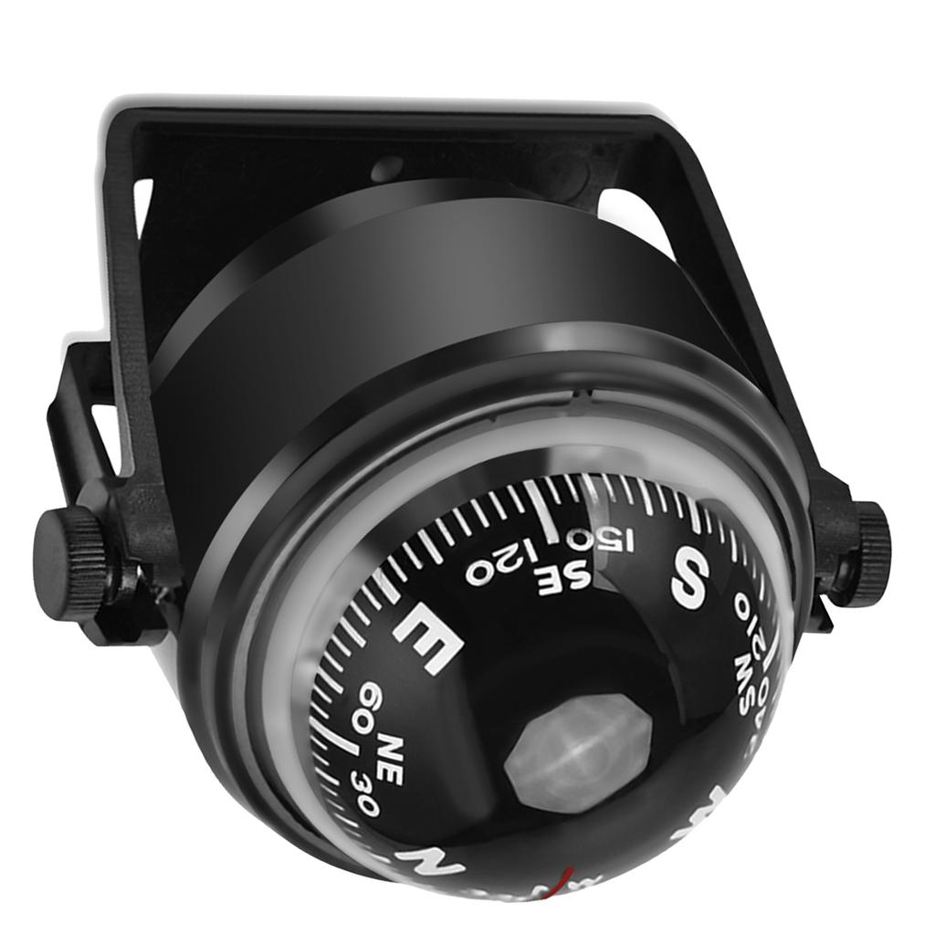 Black Electronic Adjustable Military Marine Ball Night Vision Compass for Boat Vehicle