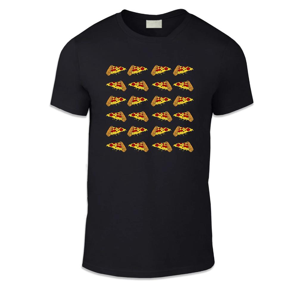 Pizza Pattern - Adult Unisex T-Shirt - Pizza Humour Funny Cheese Fun Food