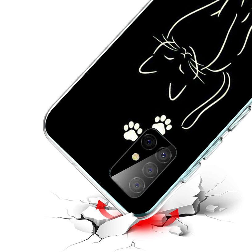 Cat Footprint Funny Paw Cute Phone Case For Samsung Galaxy A52 A32 A22 A12 A51 A31 A50S A30S A20S A10S Note 20 Ultra 10 Plus S10