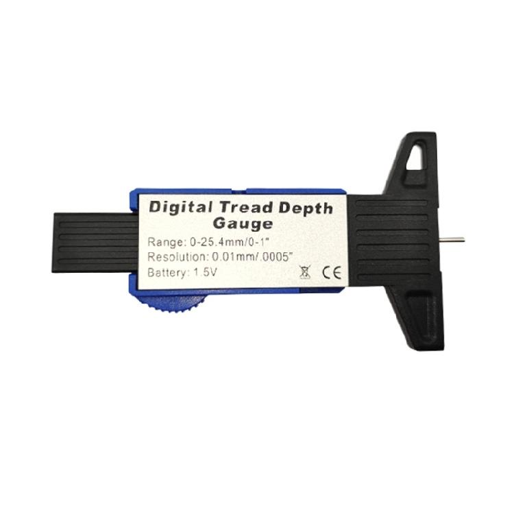 LCD Digital Tire Tread Depth Gauge Tool with Inch & MM Conversion for Motorbike