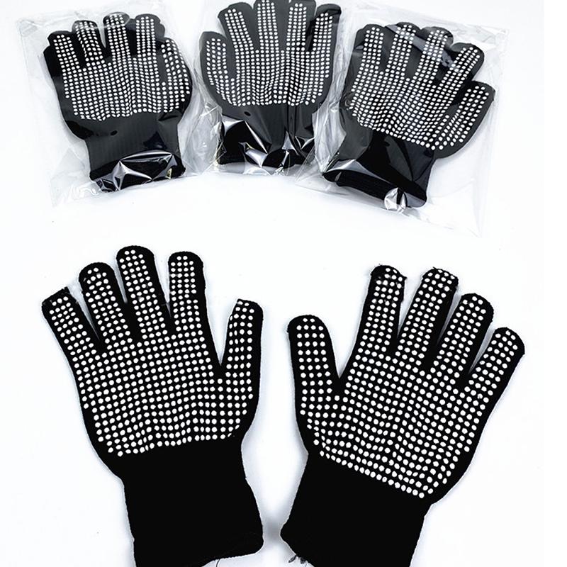 1Pc Double-Sided Hair Straightener Perm Curling Hairdressing Heat Resistant Finger Glove Hair Salon Tools Thermal Styling Gloves