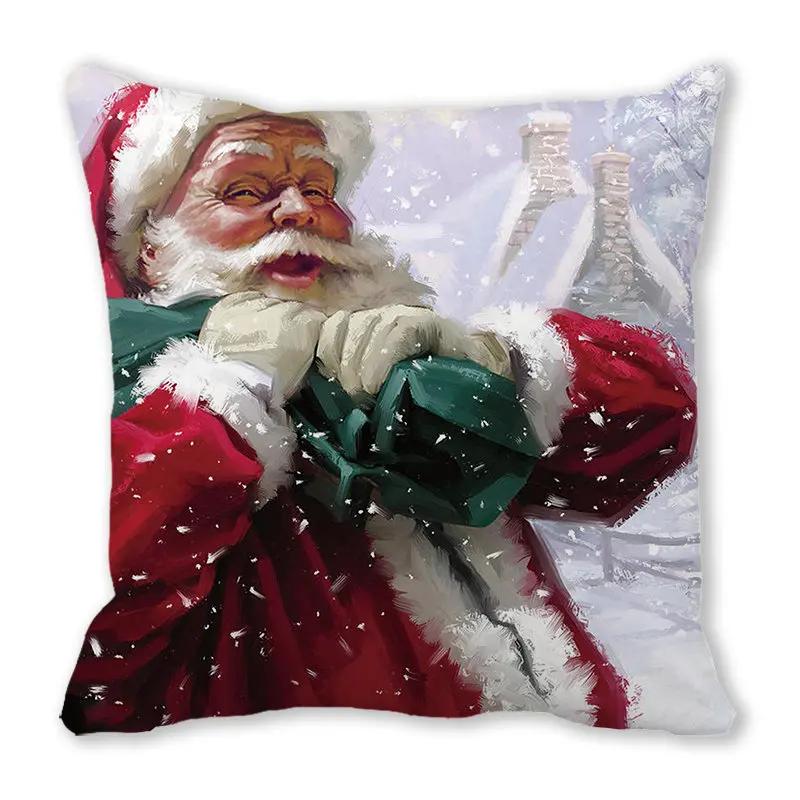 Christmas Decoration Pillow Case Sofa Cushion Cover Bedroom Room Dormitory Home   New Year Gift