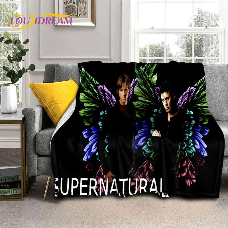 3D Latest Supernatural Dean Sam Soft Flannel Blankets,Throw Blanket Comfortable Blanket for Picnic Beds Sofa Home Bedroom Gift
