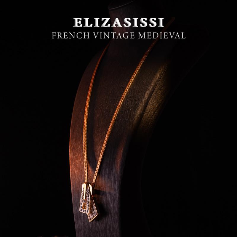 

Средневековая гальваника меньшинства, простая новая осенне-зимняя цепочка на ключицы, цепочка на шею, темперамент, дикие женщины