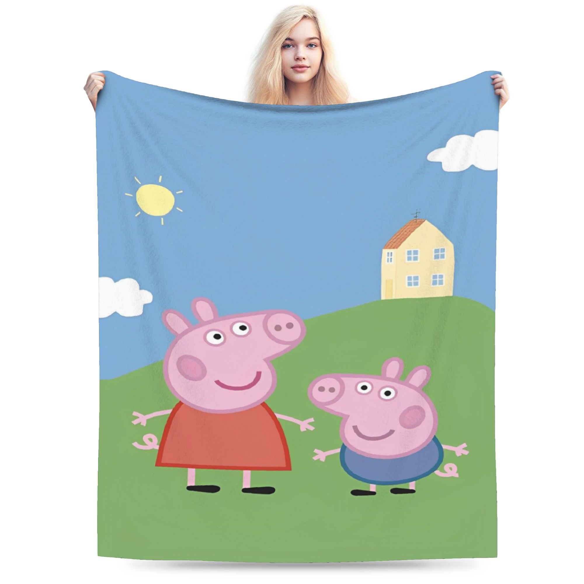 

Cozy peppapigs Blanket Accessories Sofa Decorative Blanket Throw Super Soft Flannel for Couch 30x40in
