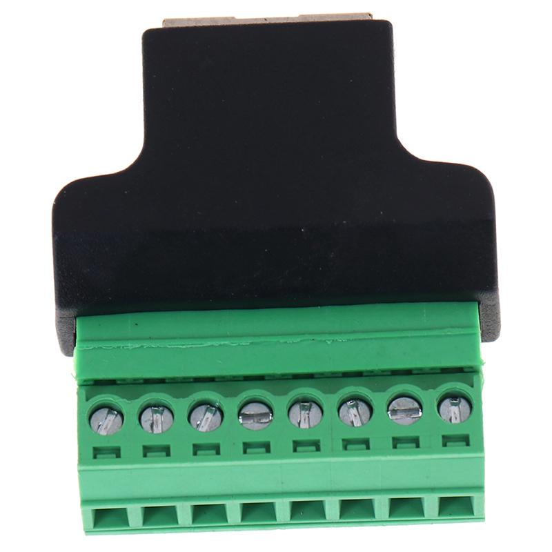 Rj45 Female To Screw Terminal 8 Pin Connector Ethernet Cable Extender Adapter
