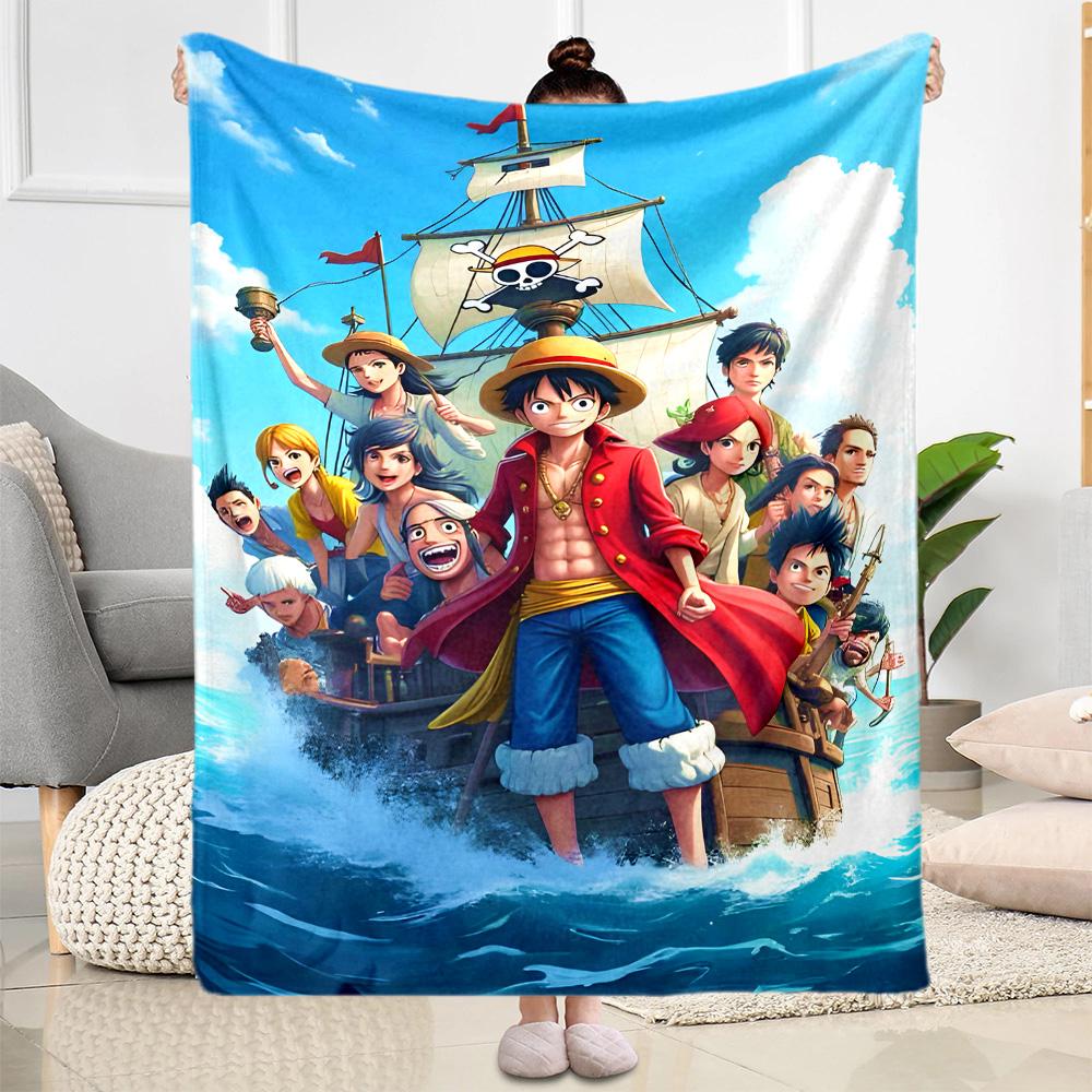 One Piece Adventure Suitable Blanket for Offices, Travel, Living Rooms Also a Good Gift for Friends and Family Suitable for All Seasons.