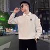 Men's POLO Collar Hoodie: Printed Lapel Long Sleeve T-Shirt, Autumn/Winter 2025 Collection