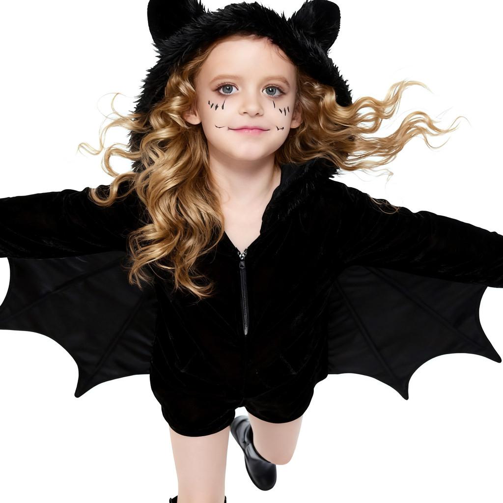 Halloween Bat Cosplay Costume For Women And Girls With Polyester Fabric For Themed Parties