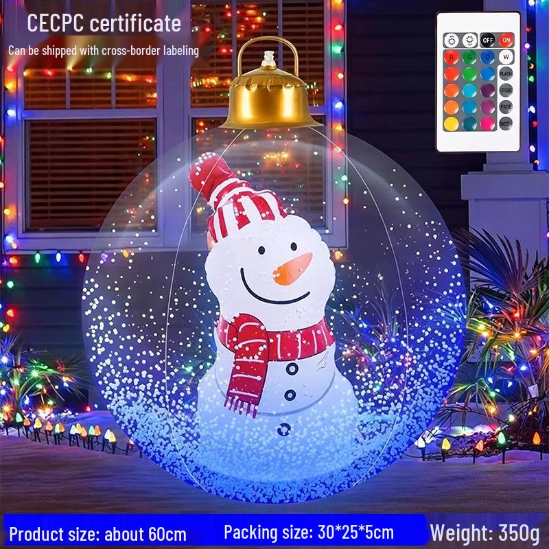 Partiler ve Avlular için Dış Mekan Noel Şişme Top Süslemesi