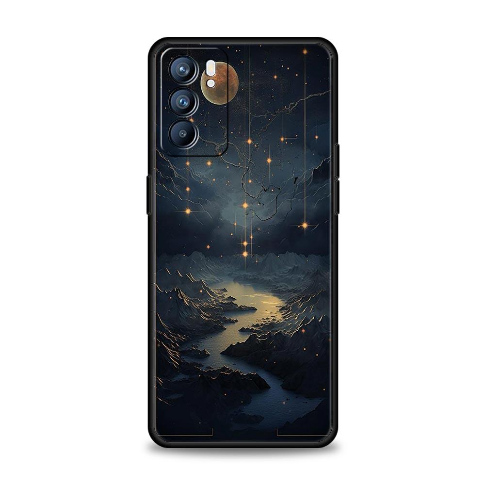 Fashion Starry Sky Stars Phone Case For Oppo Reno 13 12 11 10 7 F Find X5 X6 A98 A80 A79 A78 A57 A54 A31 A17 Pro Soft TPU Cover