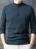 Herren Winter Stehkragen Reißverschluss Strickware - Mittleres Alter Wärme Boutique Mode Hochwertiges Gefühl