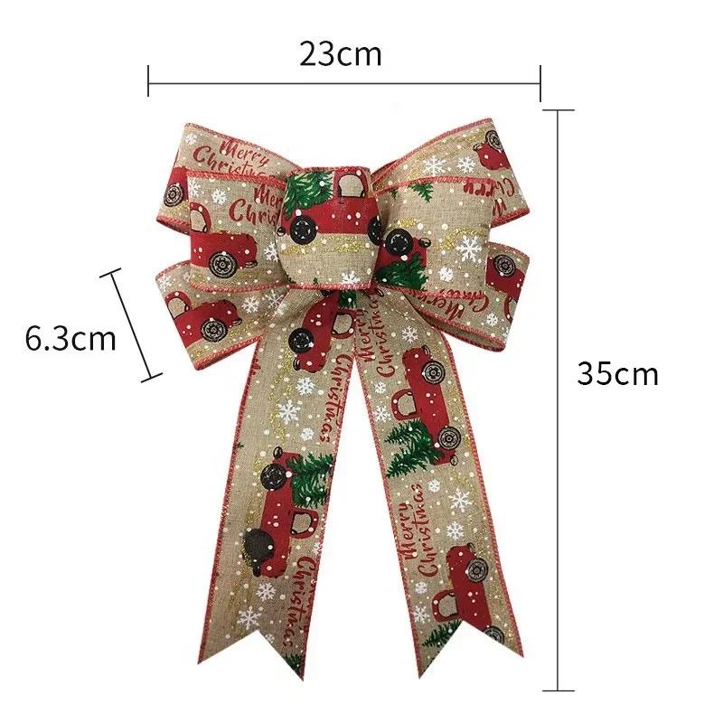 2024 New Christmas Hanging Decoration Bow DIY Home Garden Bows Gift Wrapping/Christmas/ Wedding Party Decoration
