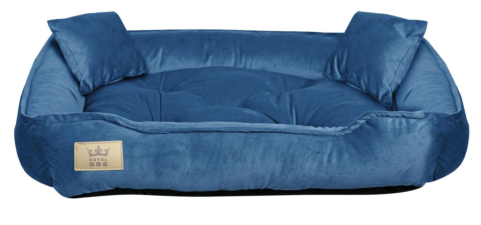 Dog bed, playpen, 75x65 cm, blue velvet