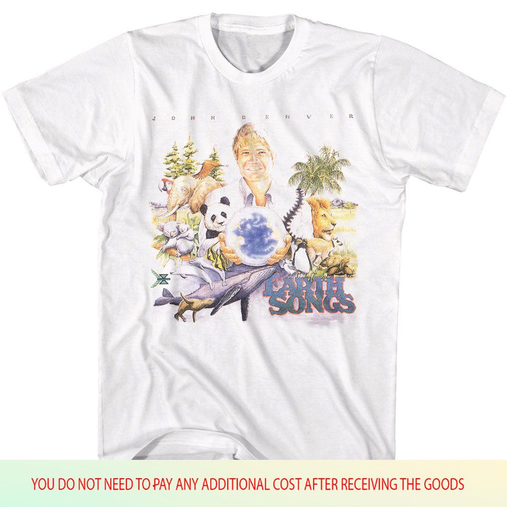 Hot New John Denver Earth Songs Cotton White S5XL Shirt BB526 Unisex T-Shirt XXL