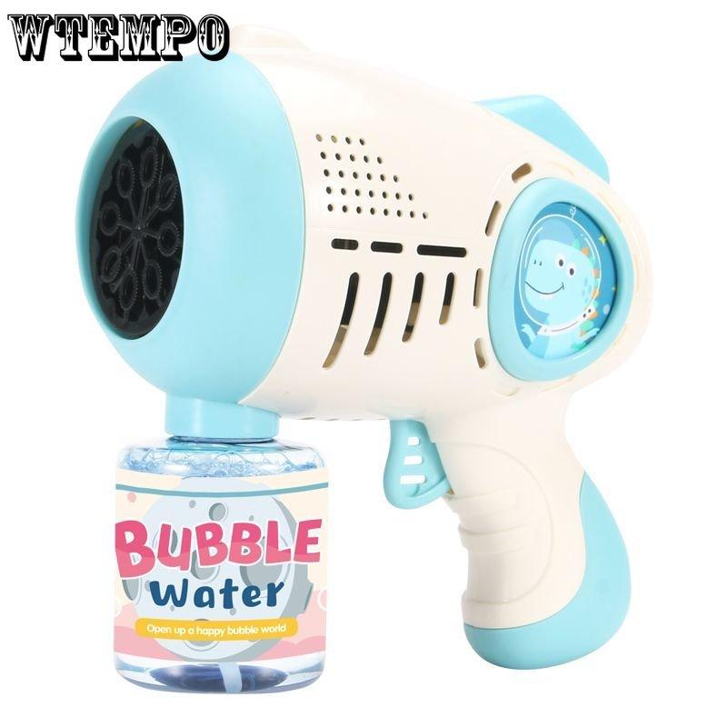 8-Loch-Blasenmaschine mit Lichtern, Seifenblasenpistole, Sommerspielzeug, Geschenk für Jungen und Mädchen, Kinder, Erwachsene, Geburtstag, Hochzeit, Party, drinnen und draußen, Spielaktivitäten