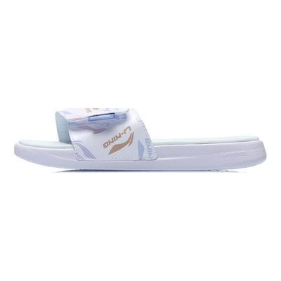 Li Ning Ln Pantoufles Sandales à Glissière Velcro Chaussures pour Femmes Blanc AGAR010-1