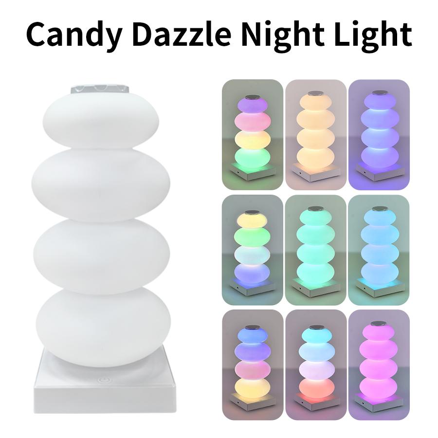 

Перезаряжаемый RGB атмосферный свет Разноцветные гирлянды-конфеты Перезаряжаемый ночник для украшения бара, праздничной вечеринки