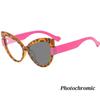Neutral New Fashion Cat Eye Photochromic Myopia Glasses Anti-Ultraviolet Sunglasses Retro Large Frame Myopia Glasses -4.0