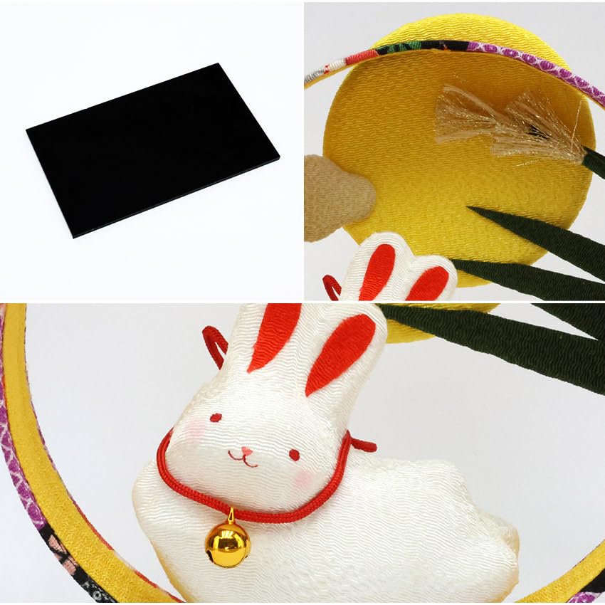 Osaka Choseido Rabbit Moon Jumping Full Comes with a free original wooden tag Height 16cm Figurine, Chirimen, Viewing, Rabbit, Moon, (shipped