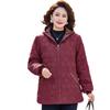 Mom's Stylish Plus Velvet Hooded Cotton Jacket - 2025 Winter Fashion for Middle-Aged and Elderly Women