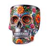 Decorative Glass for Home Bar Day of The Dead Wine Glass, with 3D Relief Painting, Hand-Painted Halloween Themed Gothic Skull Whiskey Cup, Parties And